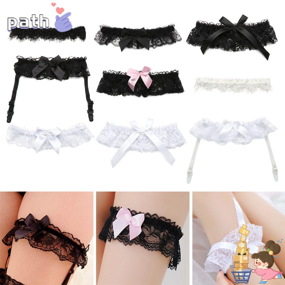 1 Vòng Ren Đeo Đùi Đính Nơ Co Giãn Quyến Rũ Thời Trang Cho Cô Dâu