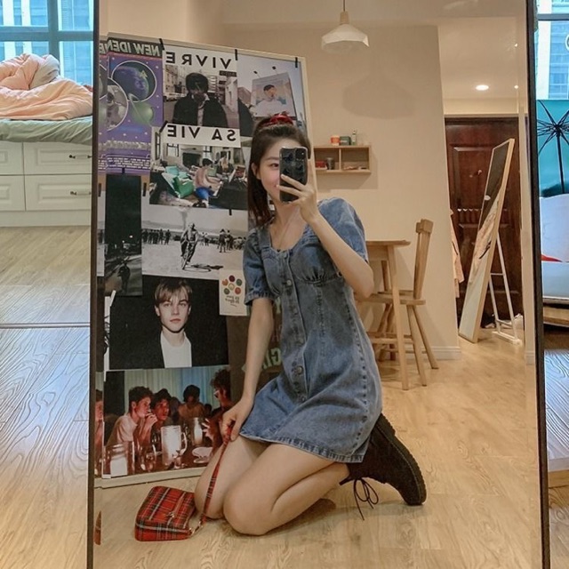 VÁY BÒ CỔ VUÔNG TAY BỒNG HOT HIT 2020 KÈM ẢNH THẬT VÀ VIDEO SHOP TỰ QUAY | BigBuy360 - bigbuy360.vn