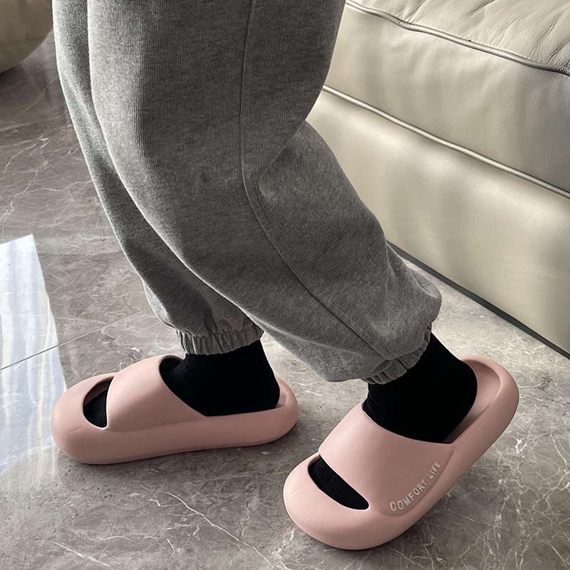 Dép bánh mì quai ngang bít mũi, dép đế cao chống trơn chống nước