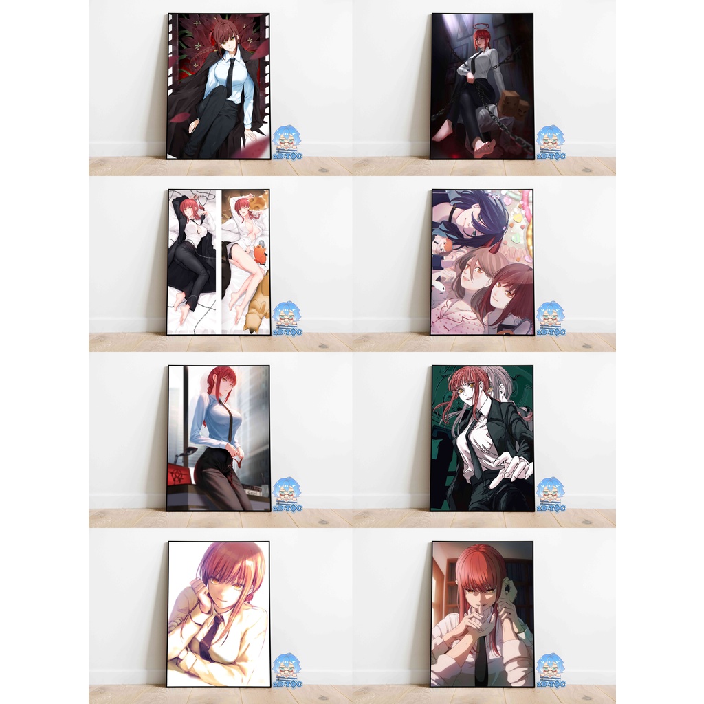 Tranh poster A3 dán tường Makima (4) Anime Manga Chainsaw Man - 2d tộc shop