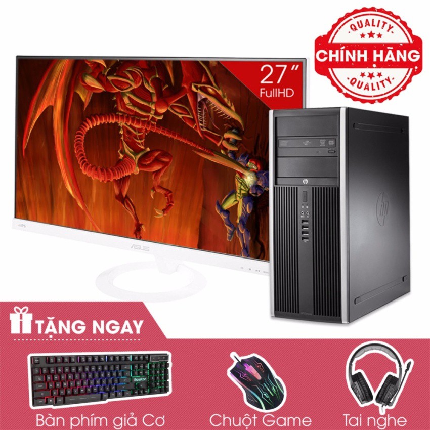 Máy tính Văn Phòng HP 8300 Elite MT + Màn hình ASUS 27inch Full Viền (G2030, Ram 4GB, HDD 1TB) + Quà Tặng | BigBuy360 - bigbuy360.vn