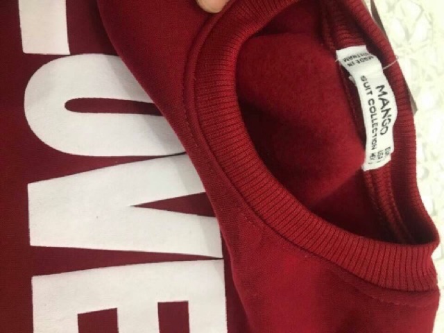 Áo đôi mẹ - con chữ Love lót nỉ