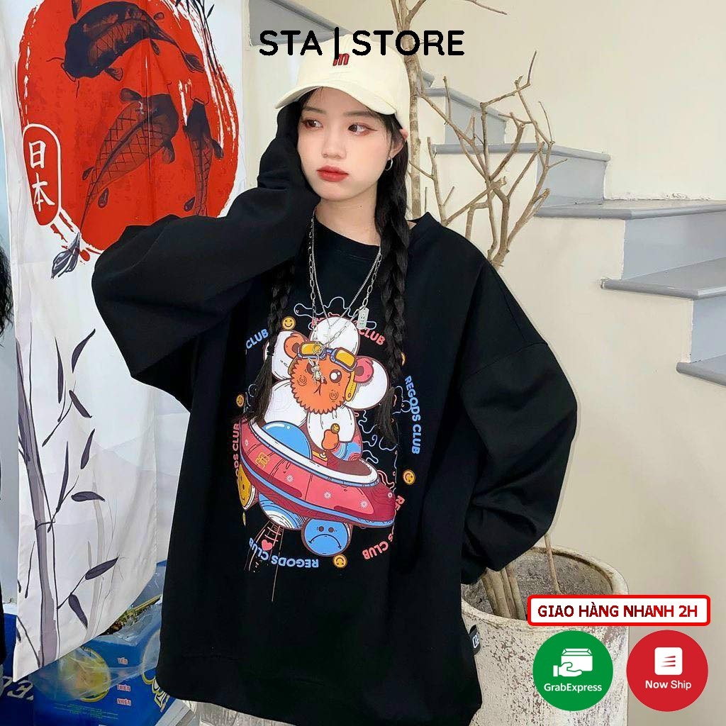 Áo Sweater Tay Dài Dáng Rộng In Hình ❤️ Áo Sweater unisex ❤️  Phong Cách Hàn Quốc Dễ Thương Cho cả Nam&Nữ 💙ms29