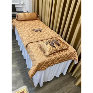Tấm phủ lụa trần bông trải giường spa