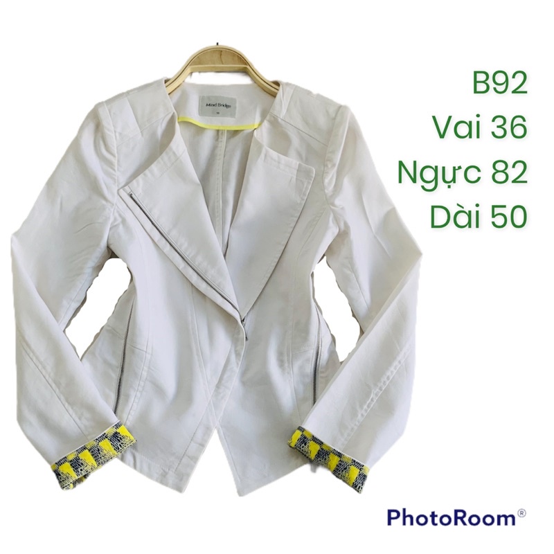 Áo khoác blazer B92 form ngắn 2hand Hàn si tuyển (ảnh thật)