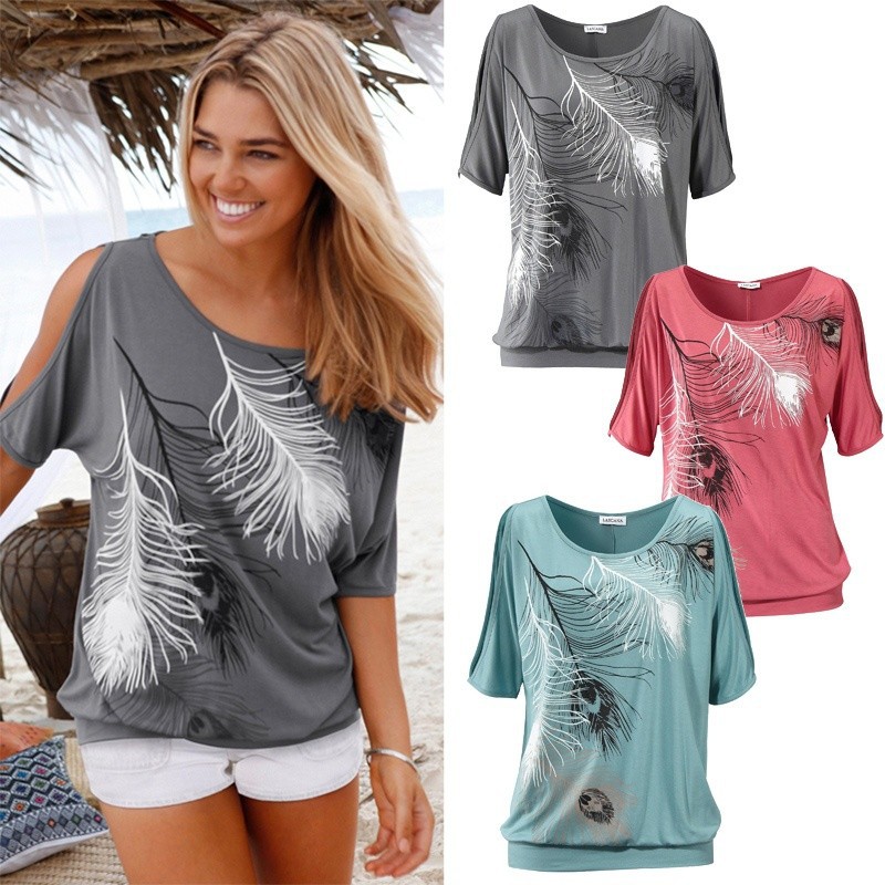 ☛☏❤Fashion Women Summer Loose Top Short Sleeve Blouse Ladies Casual Tops T-Shirt