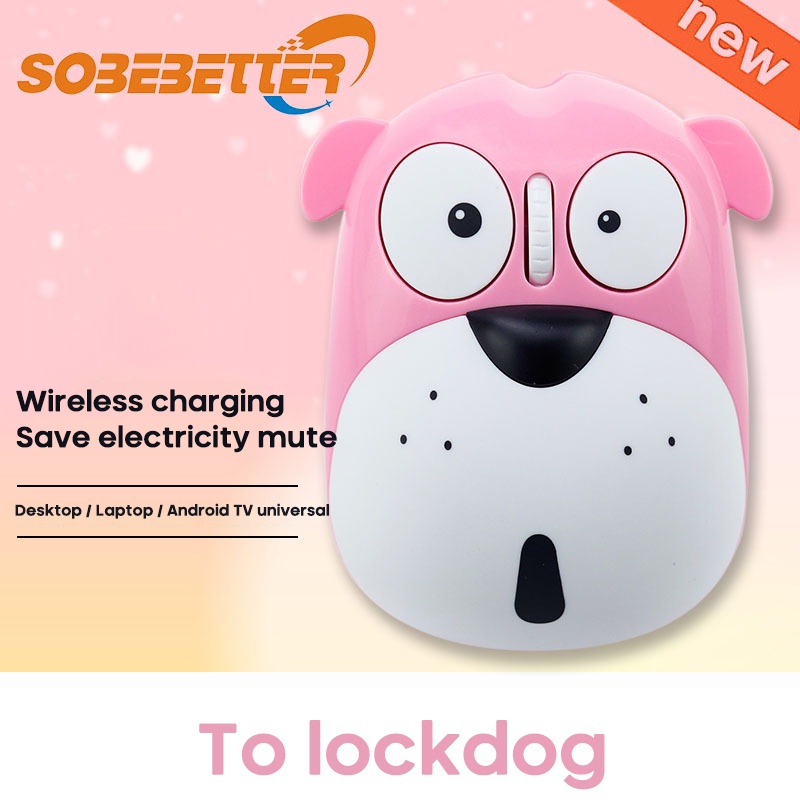 Chuột không dây hình động vật dễ thương 2.4g có thể sạc lại