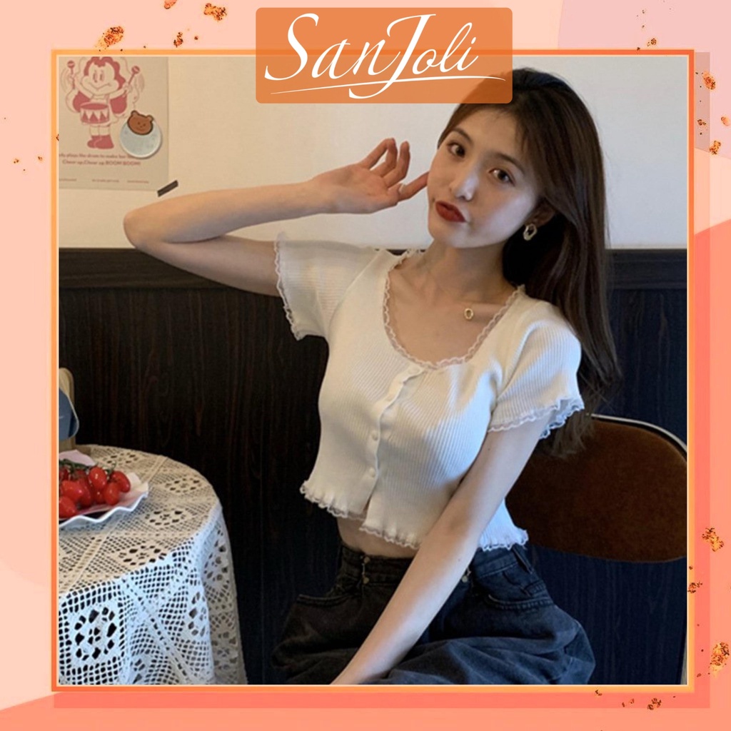 Áo Croptop Sexy Nữ LOKOSA Áo thun croptop Cổ vuông  kiểu Hàn Quốc trơn ôm body nhiều màu Trắng Đen Tím Vàng AO019