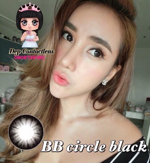 Lens vassen circle black 0 độ + có độ cận