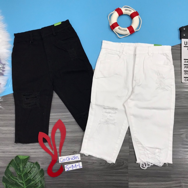 Quần ngố jeans rách