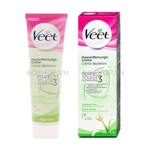 KEM TẨY LÔNG DÀNH CHO DA KHÔ VEET PERFECT TOUCH 3 100G CHÍNH HÃNG - 8300