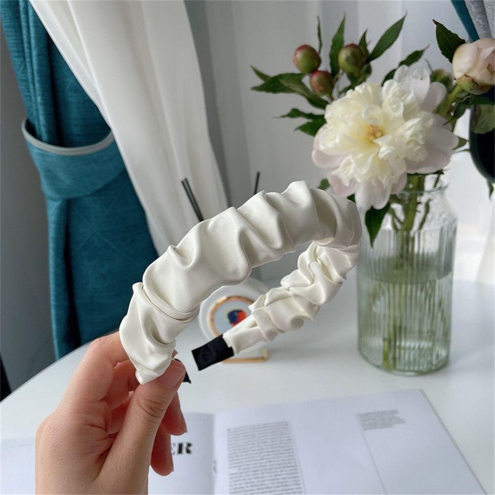 Băng Đô Cài Tóc Chất Liệu Da PU Phong Cách Retro MIHAN1