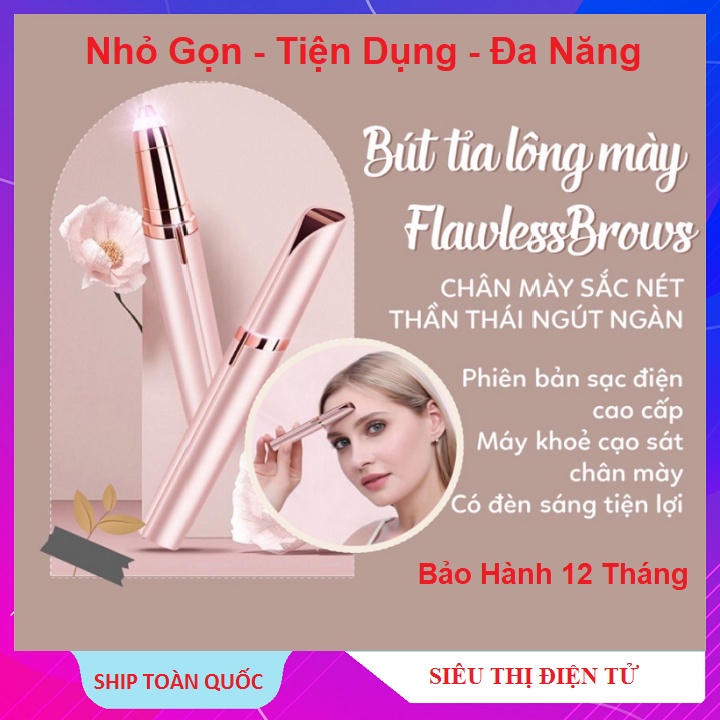 Máy Tỉa Lông Mày Mini Bỏ Túi Cao Cấp - Bút Tẩy Lông Mày Mini Tự Động - Dùng Cho Phái Đẹp - Bảo Hành 12 Tháng