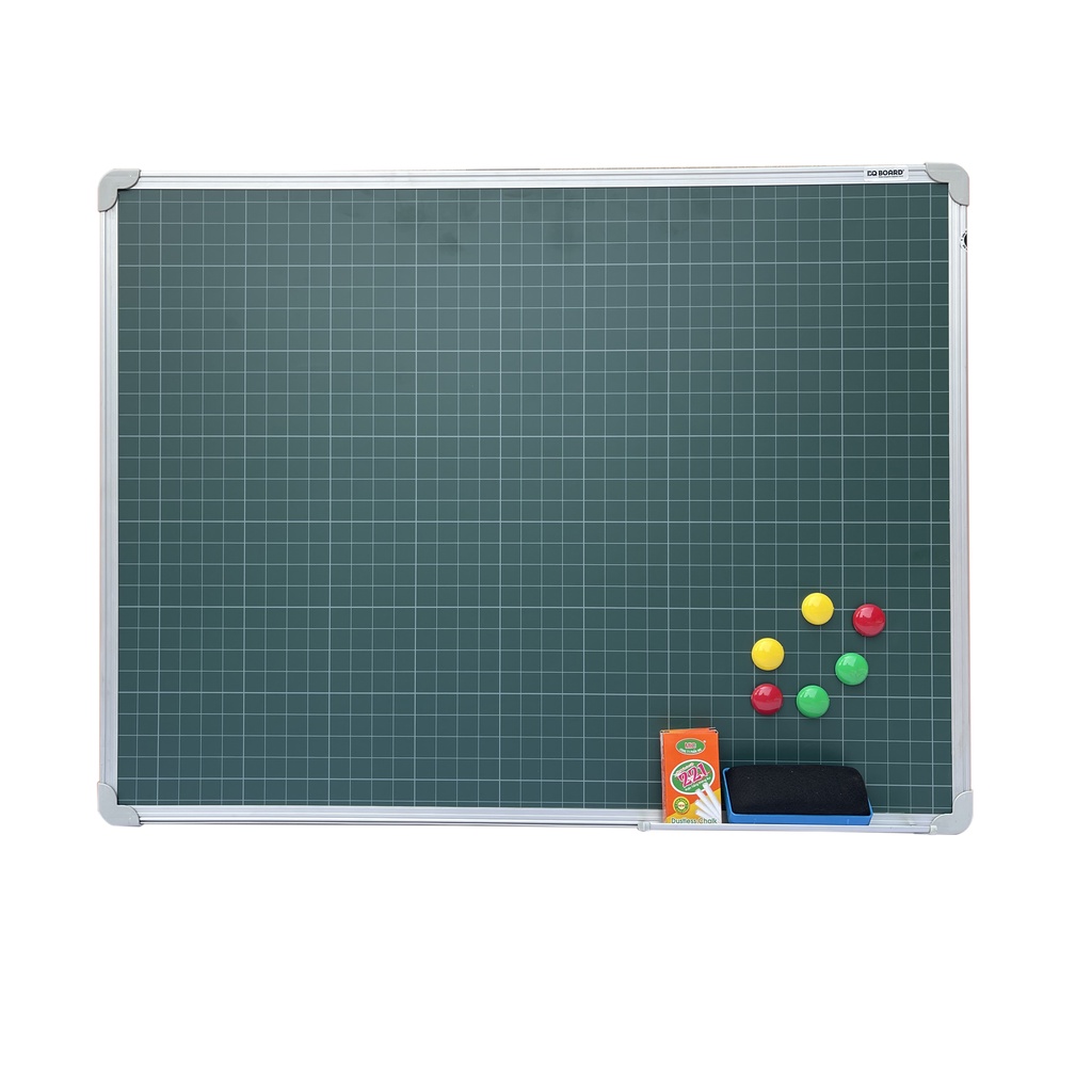 Bảng từ xanh viết phấn kẻ ô ly luyện chữ khung nhỏ tiện dụng N10