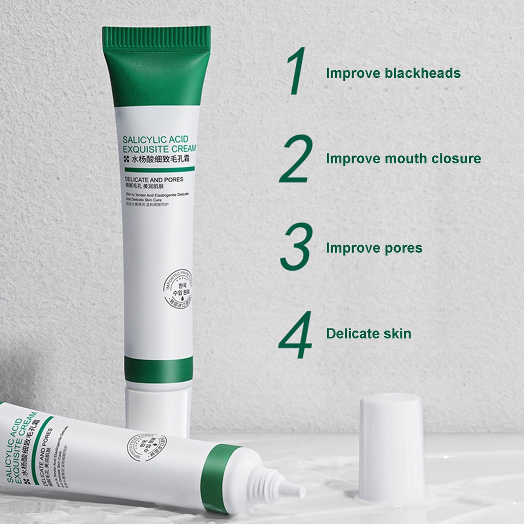 [Hàng mới về] Kem dưỡng da mặt chứa thành phần axit salicylic làm sạch lỗ chân lông và dưỡng trắng da