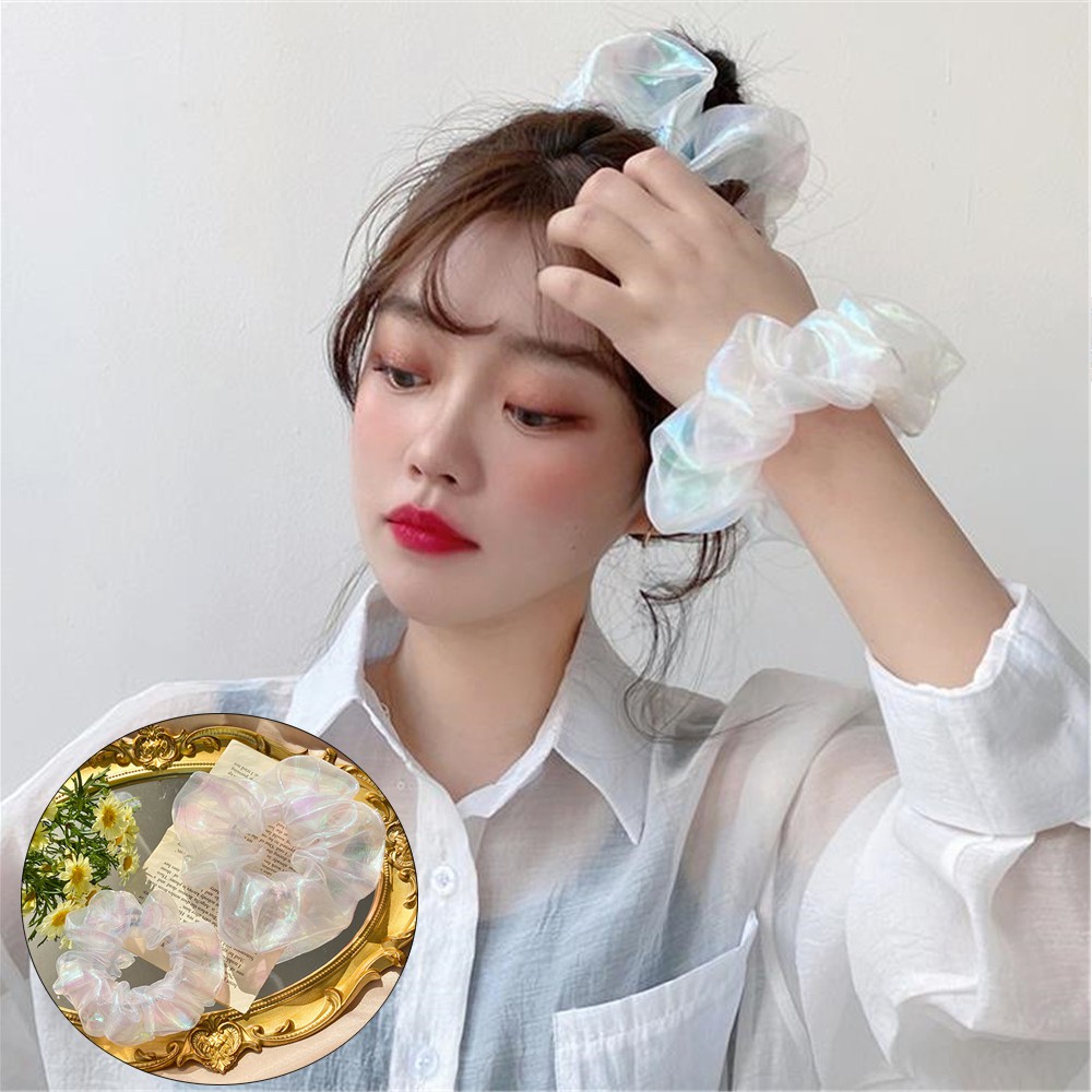 Dây Buộc Tóc Co Giãn Họa Tiết Kẻ Sọc Thời Trang Cho Nữ