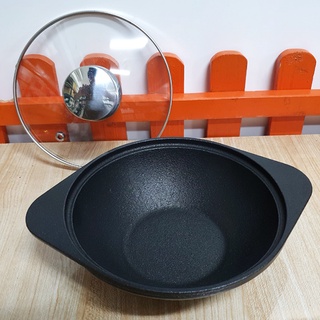 Thố gang đáy V 16cm chống dính Vạn Lợi dùng được bếp từ