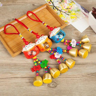 Dây treo mèo thần tài có chuông - maneki neko