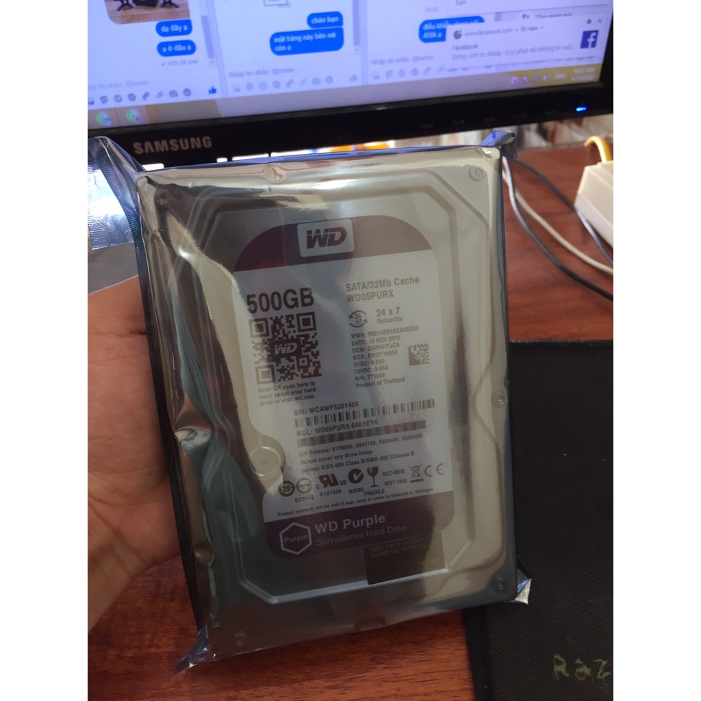 Ổ cứng HDD Western Digital Blue 500GB (nguyên siu Bh2 năm ) ( giá sốc )