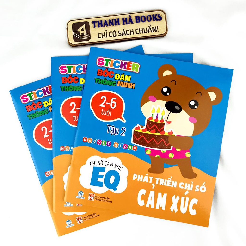 Sách -  Sticker Bóc Dán Thông Minh Phát triển chỉ số Cảm Xúc EQ dành cho trẻ 2-6 tuổi - Bộ 3 quyển, lẻ tùy chọn