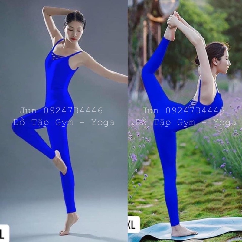 Jumpsuit dây chéo tập yoga gym đi chơi