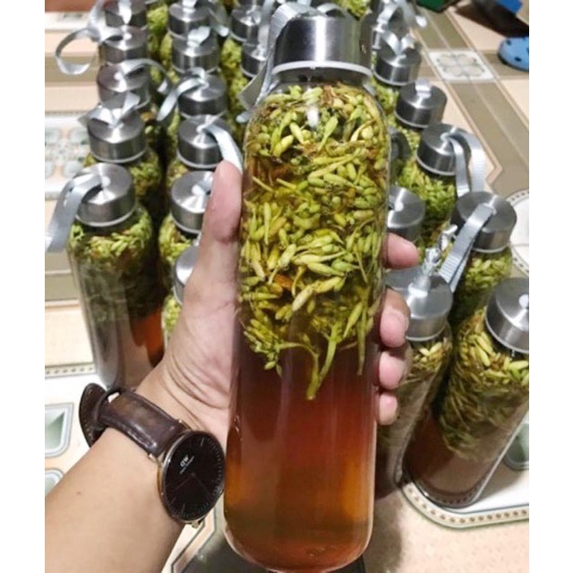 Hoa đu đủ đực tươi ngâm mật ong rừng nguyên chất