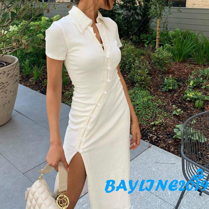 Váy tay ngắn kiểu dáng quyến rũ thời trang dành cho nữ