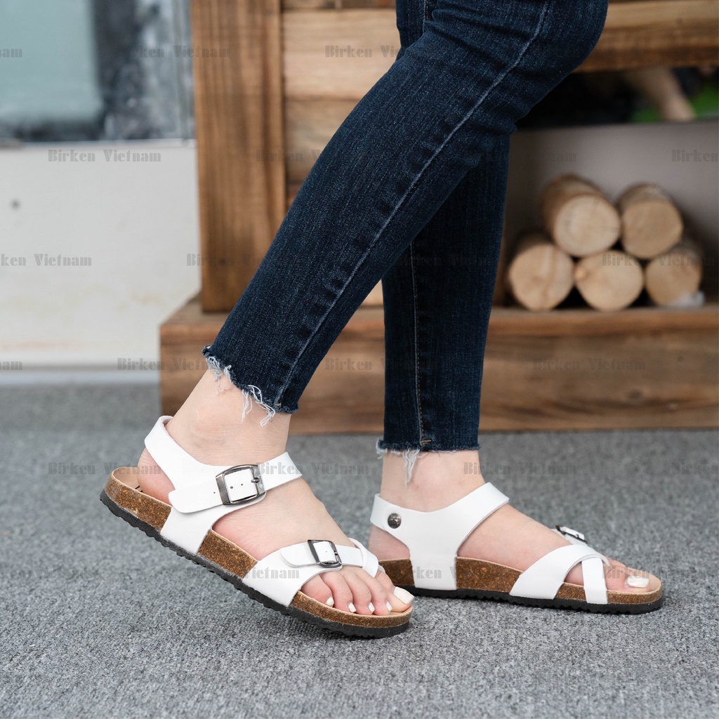 MÃ PU14 Sandal DA PU Đế Trấu Quai Xỏ Ngón Unisex Birken Vietnam Bioline
