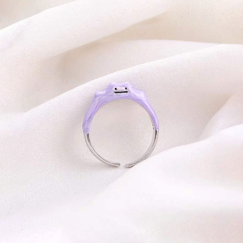 ✨✨Nhẫn hình quái vật mặt cười màu tím đáng yêu thời trang