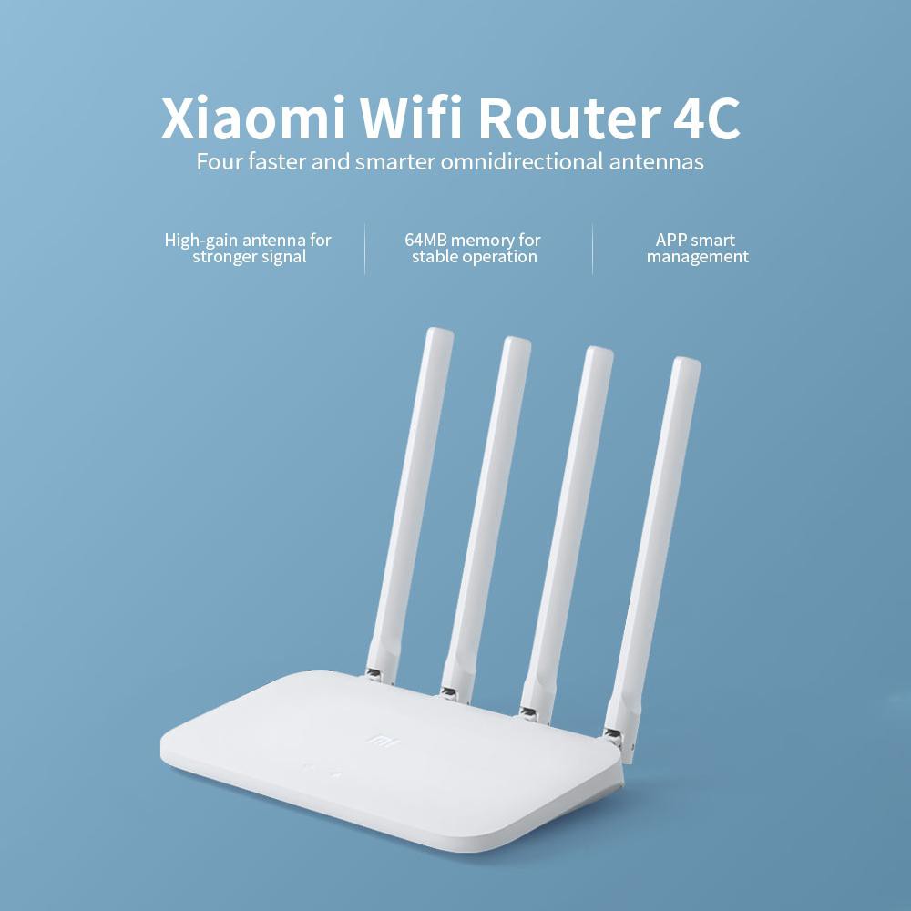 Bộ phát WiFi Xiaomi Mi Router 4C - Tốc Độ cao 300Mbps 4 Anten Wifi Router