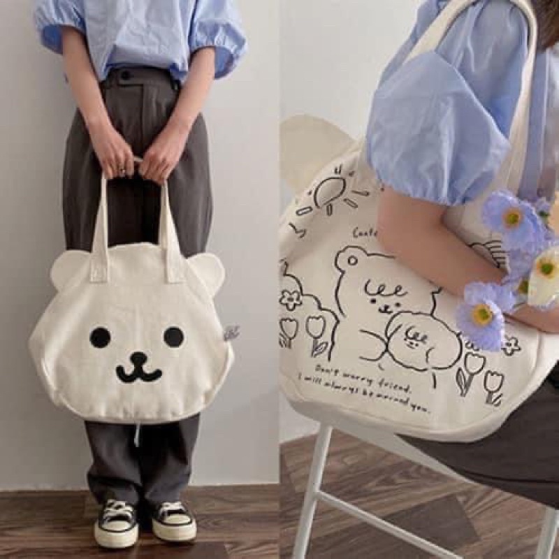 Túi tote gấu ulzzang