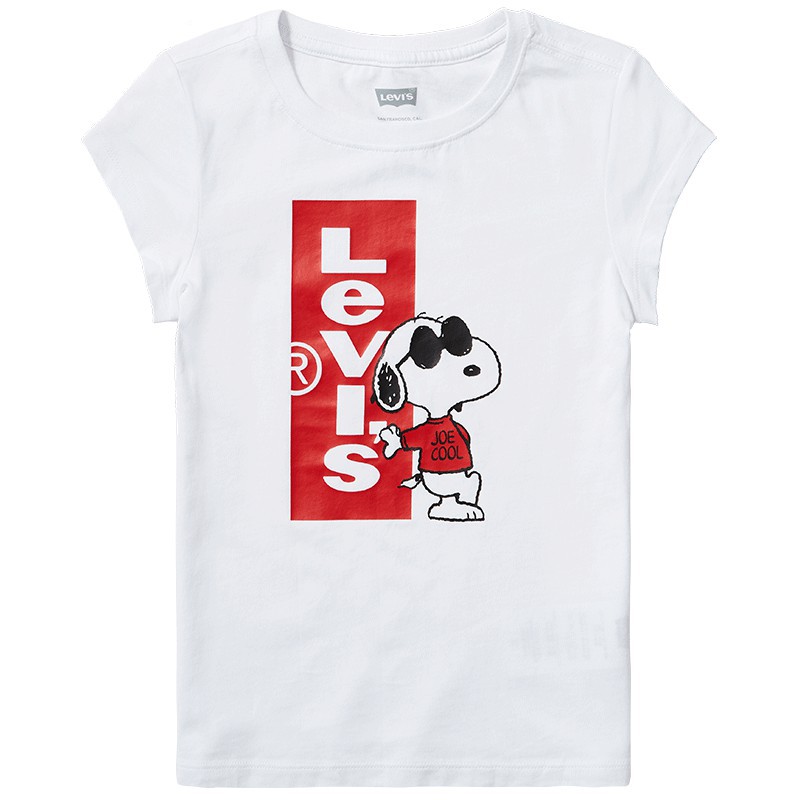 LEVI'S Levi Áo Thun In Hình Snoopy Thời Trang Mùa Hè Dành Cho Mẹ Và Bé