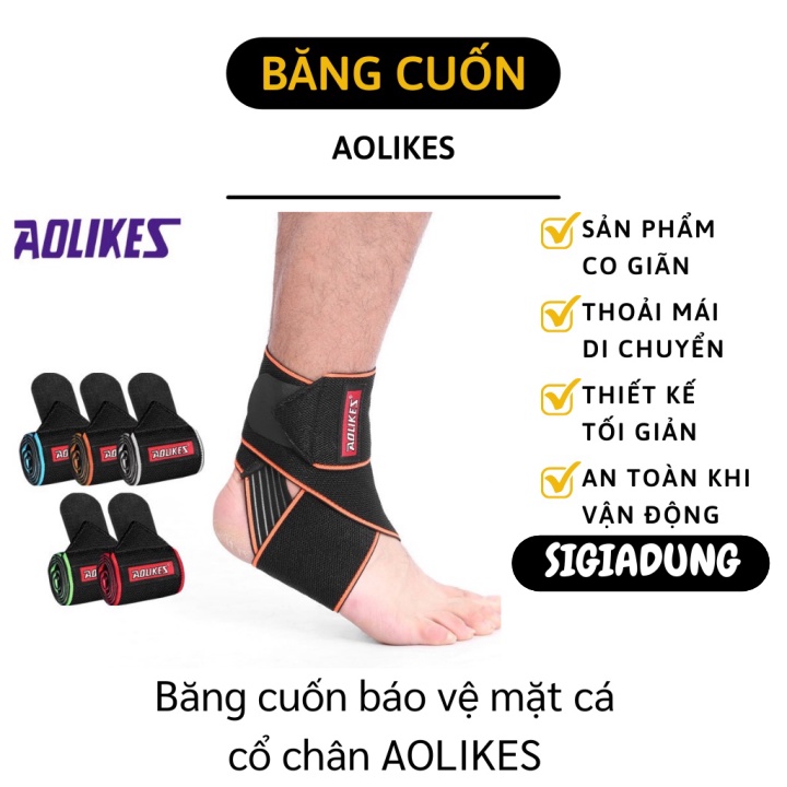 Băng bảo vệ mắt cá chân XẢ TỒN Băng Cuốn Bảo Vệ Mắt Cá Chân Chơi Thể Thao thoáng khí Aolikes 9366