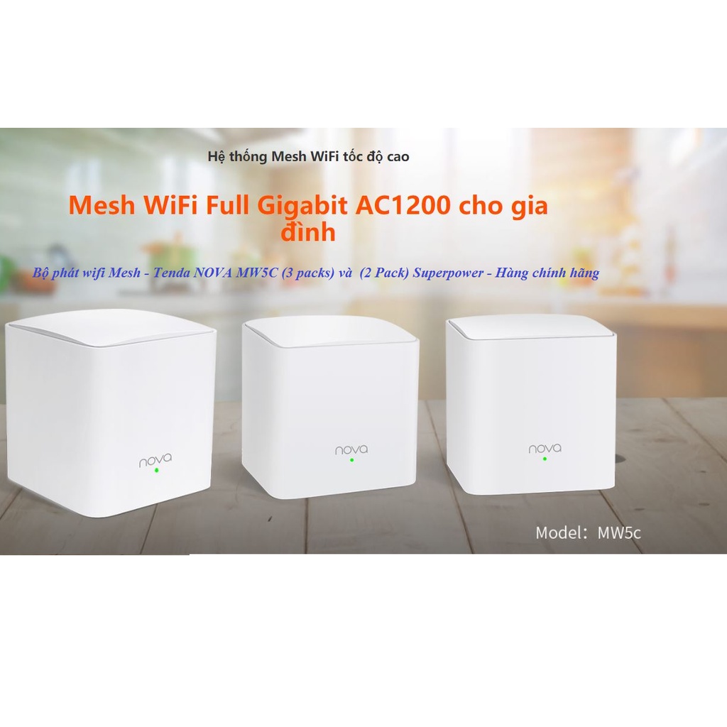 Bộ phát wifi Mesh - Tenda MW5C (3pack) - Hàng chính hãng
