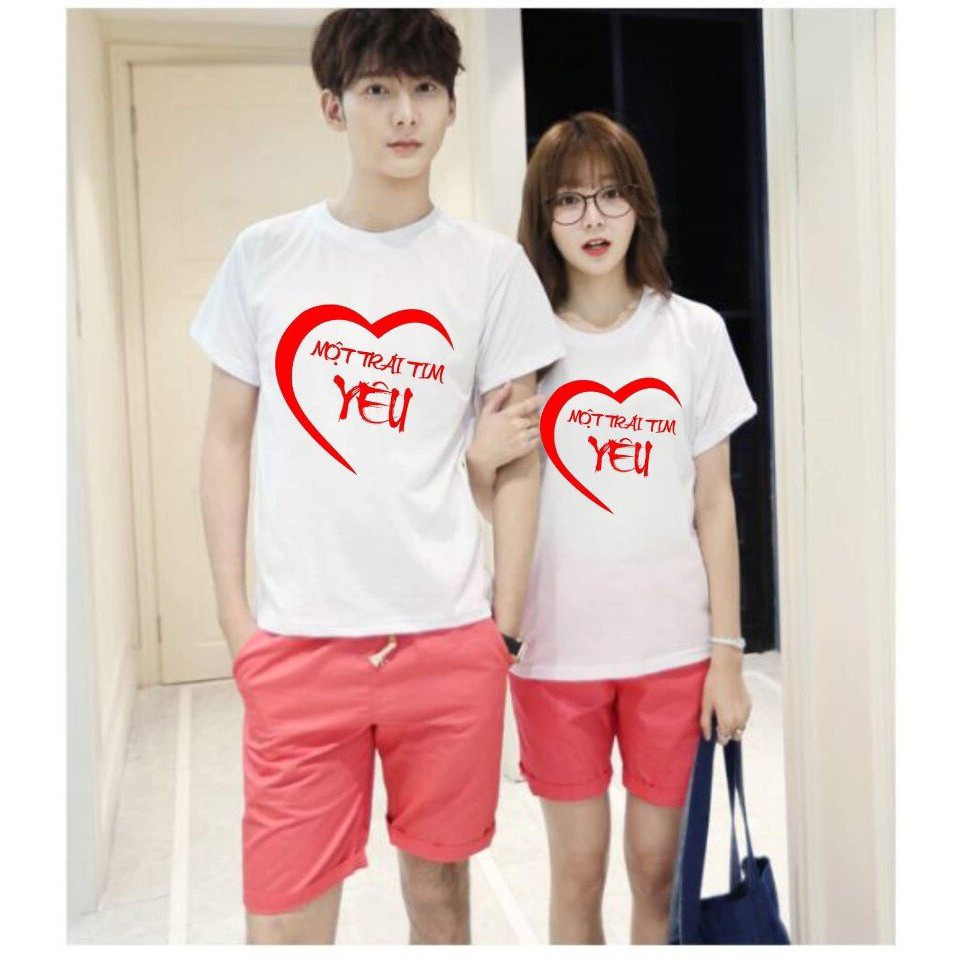 áo cặp trái tim ( đủ màu + size )