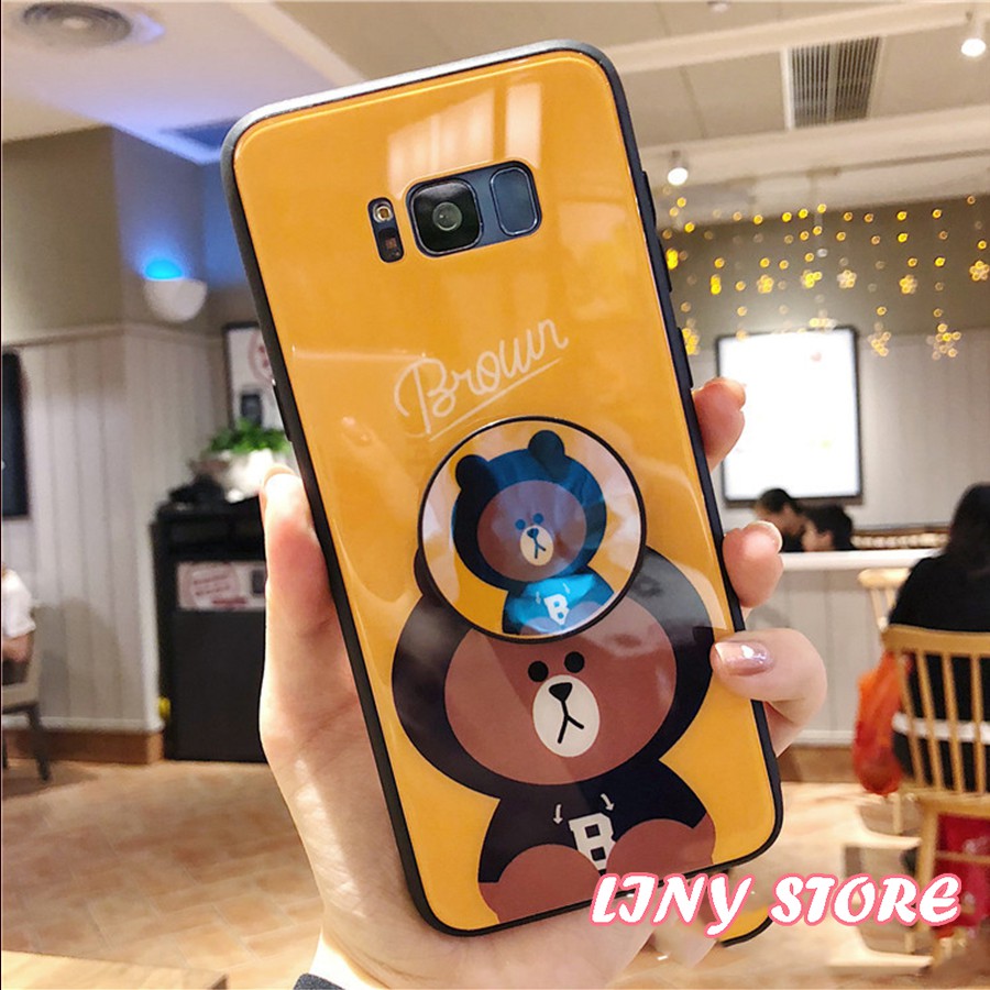 [ TẶNG DÂY ĐEO CỔ + POP ] Ốp Gấu Brown cao cấp cho Samsung | BigBuy360 - bigbuy360.vn