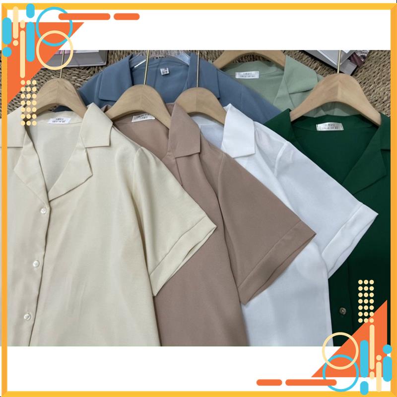 Áo sơ mi cổ vest, áo sơ mi trơn chất lụa mềm MSP89569