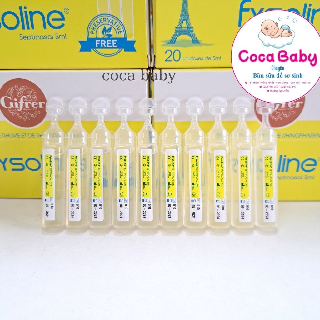 Fysoline - Nước muối sinh lý Kháng khuẩn Pháp - Hỗ trợ nghẹt mũi, viêm mũi, sổ mũi⚡FREE SHIP⚡