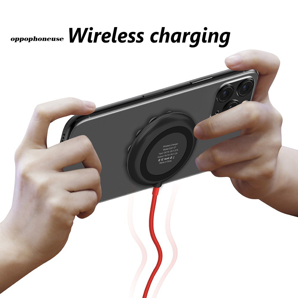 【OPHE】Portable 10W USB Wireless Fast Charging Pad Suction Cup Charger for Mobile Phone