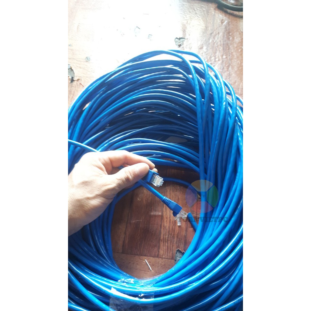 [Bấm Sẵn 2 Đầu] 100m Dây Cáp Mạng Lan Cat6 Bấm Sẵn 2 Đầu