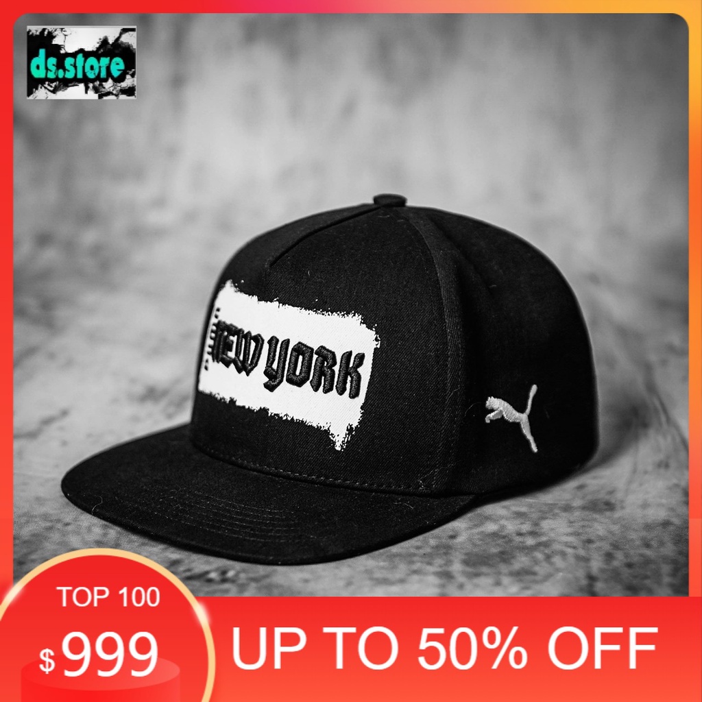 Nón Snapback Pu-ma New York đen cao cấp hàng vnxk