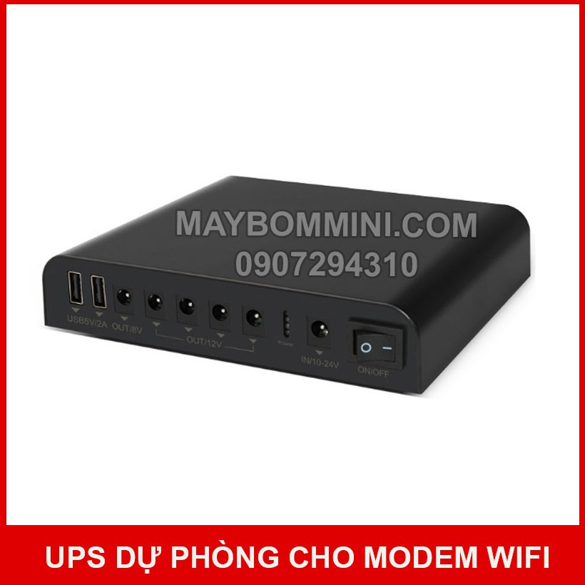 UPS dự phòng modem Wifi 5V 9V 12V 24000mAh