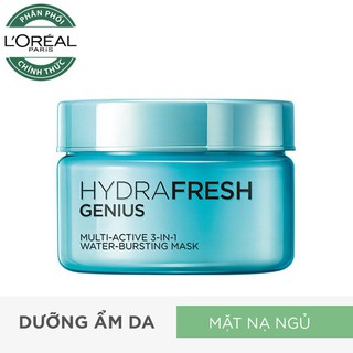 Mặt Nạ Ngủ L'Oreal Cấp Nước Dưỡng Ẩm Dành Cho Mọi Loại Da Hydrafresh Genius Water-Bursting Mask 100ml