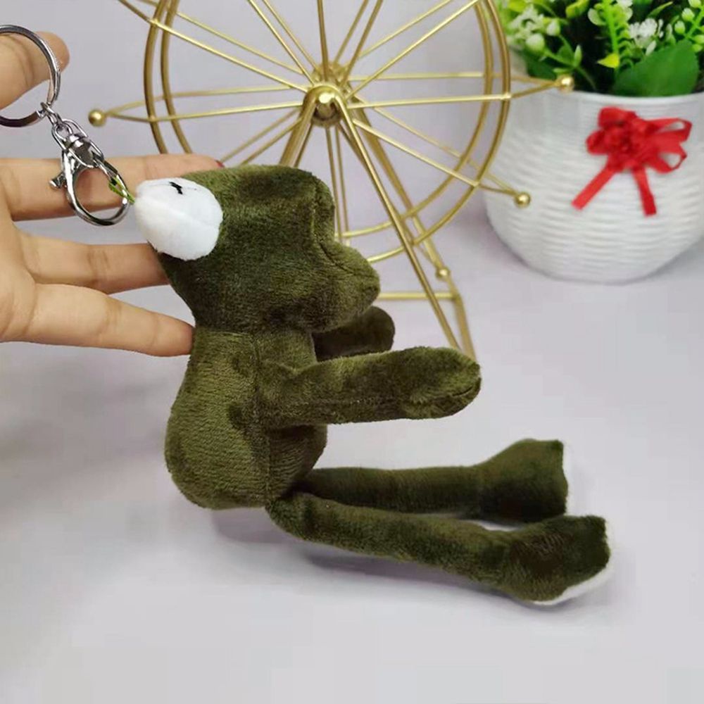 Móc Chìa Khóa Hình Chú Ếch Nhồi Bông Mềm Nhiều Màu Dễ Thương