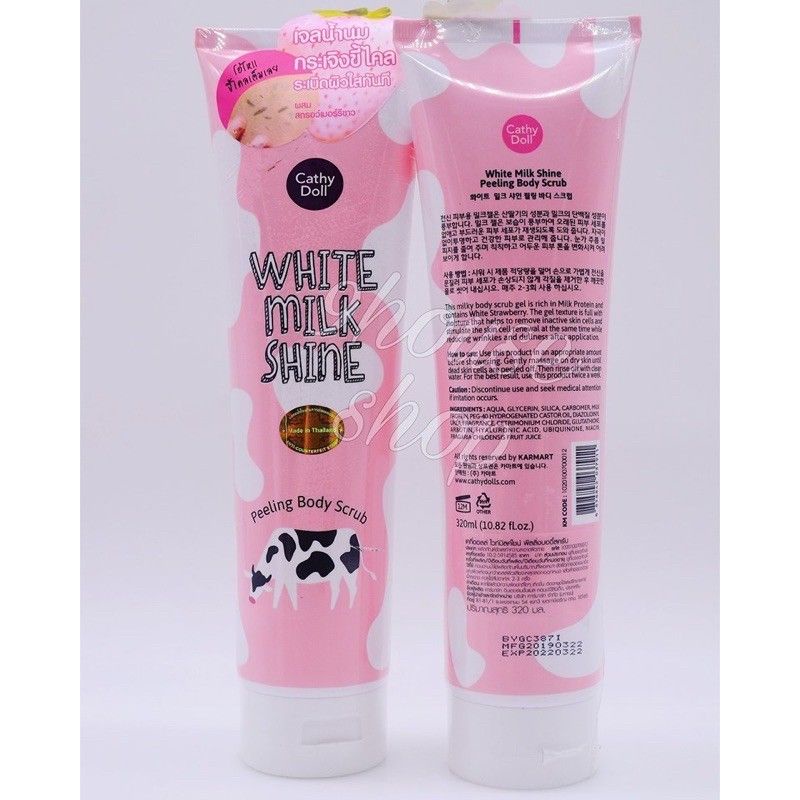 Tẩy Tế Bào Da Chết Sữa Bò Cathy Doll White Milk Shine Thái Lan Chính Hãng 320ml