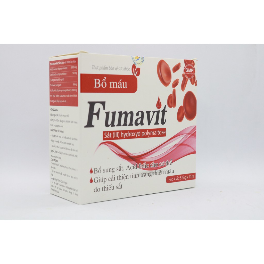 Fumavit- Bổ sung Sắt, Acid Folic - 4 vỉ x 5 ống 10ml | Thế Giới Skin Care