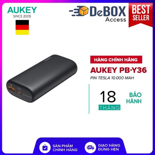 【Giao hàng nhanh】Pin Sạc dự phòng Aukey PB-Y36/N73/N83S 10.000 mAh Sạc Nhanh Q.C 3.0 PD 18W/20W - Chính hãng BH 18 Tháng