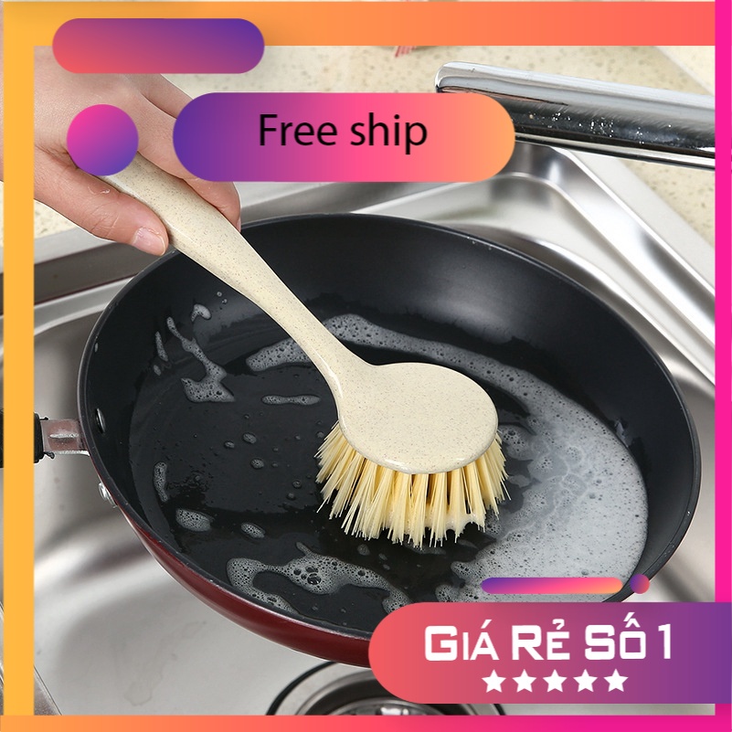 Chổi Cọ Xoong Nồi Cán Lúa Mạch Cao Cấp
