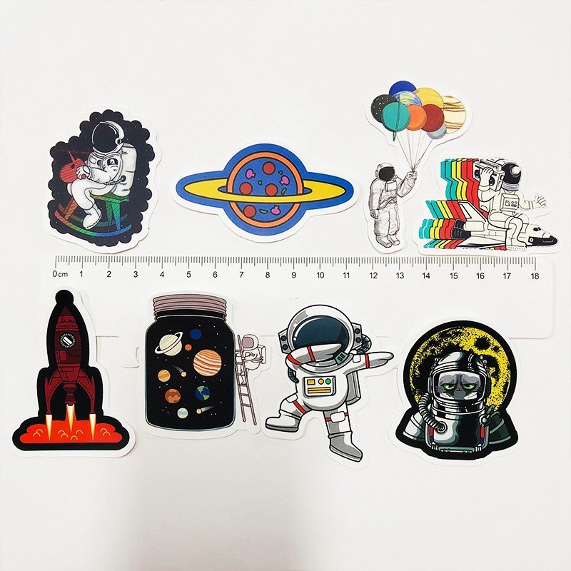 [STICKER 1K] SET 50 STICKER VŨ TRỤ SIÊU CHẤT DÁN TRANG TRÍ ĐT LAPTOP VALI TƯỜNG TỦ KỆ MŨ BẢO HIỂM XE MÁY NOTEBOOK