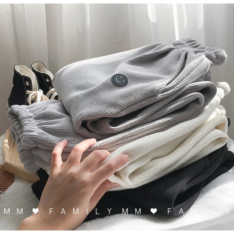 Quần jogger nam nữ Mặt Cười Logo mặc đôi Cheapy đen trắng ghi freesize unisex thể thao hàn quốc C659 | BigBuy360 - bigbuy360.vn